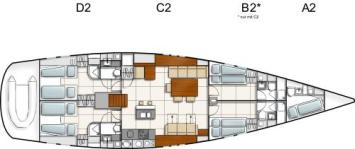 Hanse 630 e Grundriss