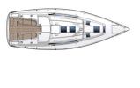 Yachtcharter Hanse 400 3 Cab 1 WC Decksplan