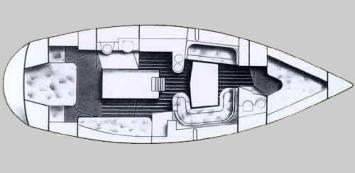 Moody 38 1990 Grundriss
