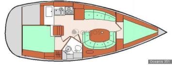 Oceanis 351 Grundriss