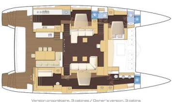 Lagoon 620 - 3 cab Grundriss