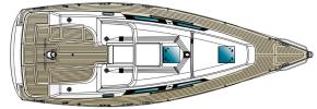 Yachtcharter Hanse 325 Decksplan
