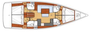 Oceanis 48 - 4 cab Grundriss