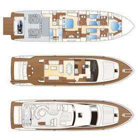 Ferretti 780 HT Grundriss