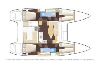 Lagoon 400 S2 Grundriss