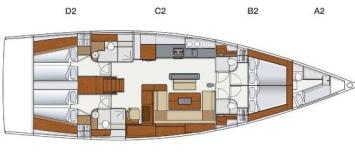 Hanse 575 Grundriss