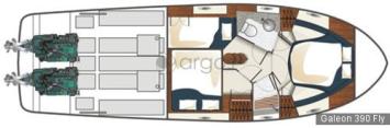 Galeon 390 Fly Grundriss