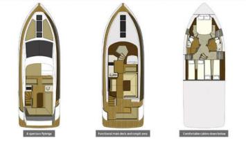 Galeon 420 Flybridge Grundriss