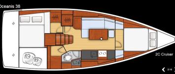 Oceanis 38 Grundriss