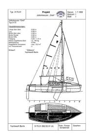 15er Jollenkreuzer Greif Grundriss