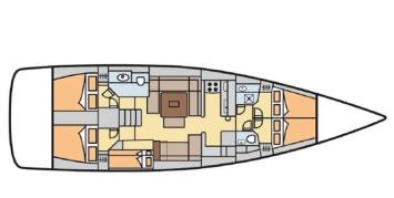 Dufour 512 Grand Large Grundriss