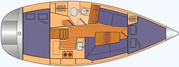 Hunter 320 Grundriss