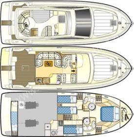 Ferretti 430 Fly Grundriss